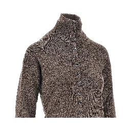 Buttoned merino wool top
