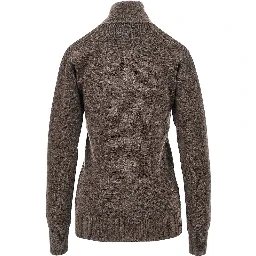 Buttoned merino wool top