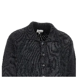 Distressed effect embroidered cardigan