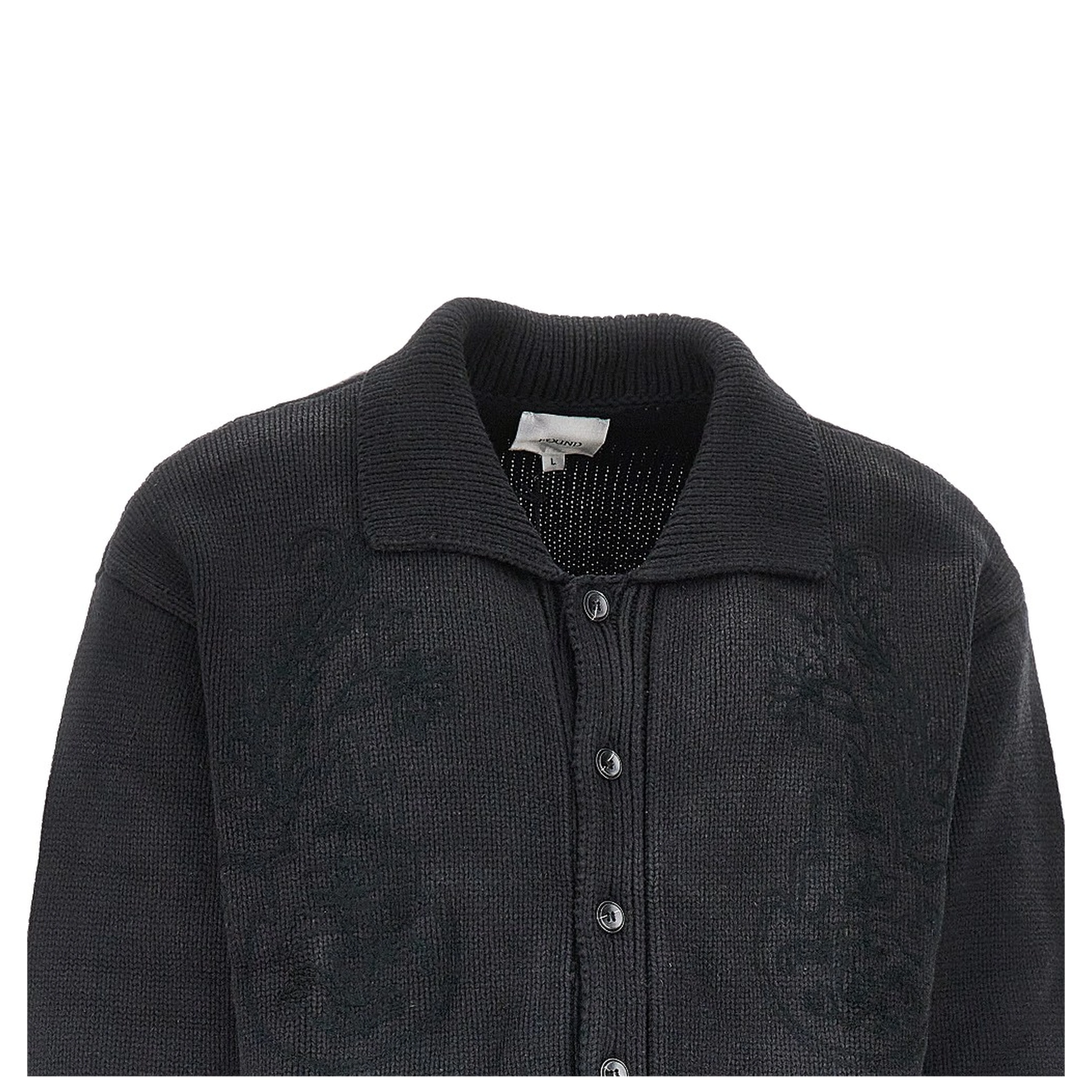 Distressed effect embroidered cardigan
