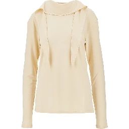 Jersey crepe foulard top