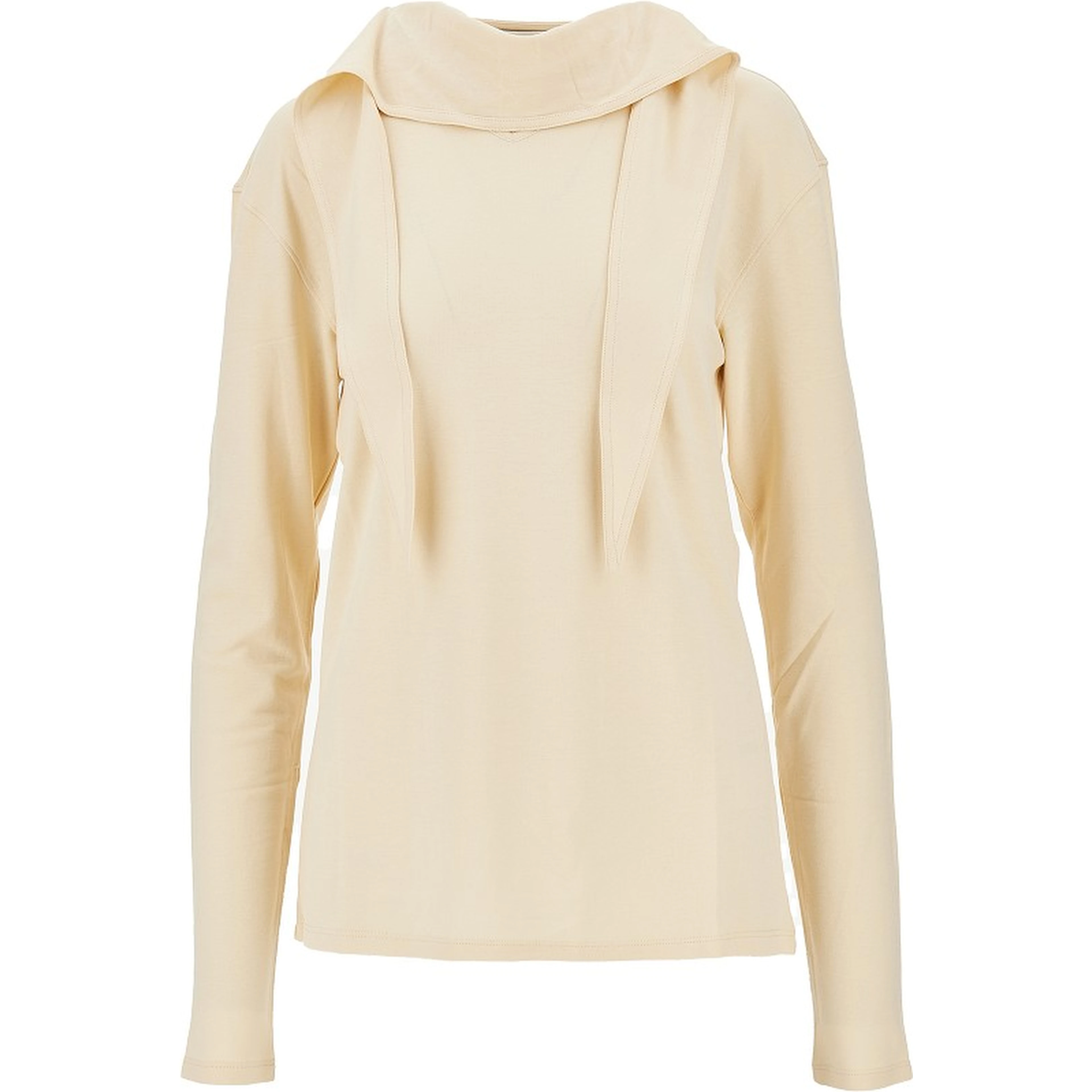 Jersey crepe foulard top