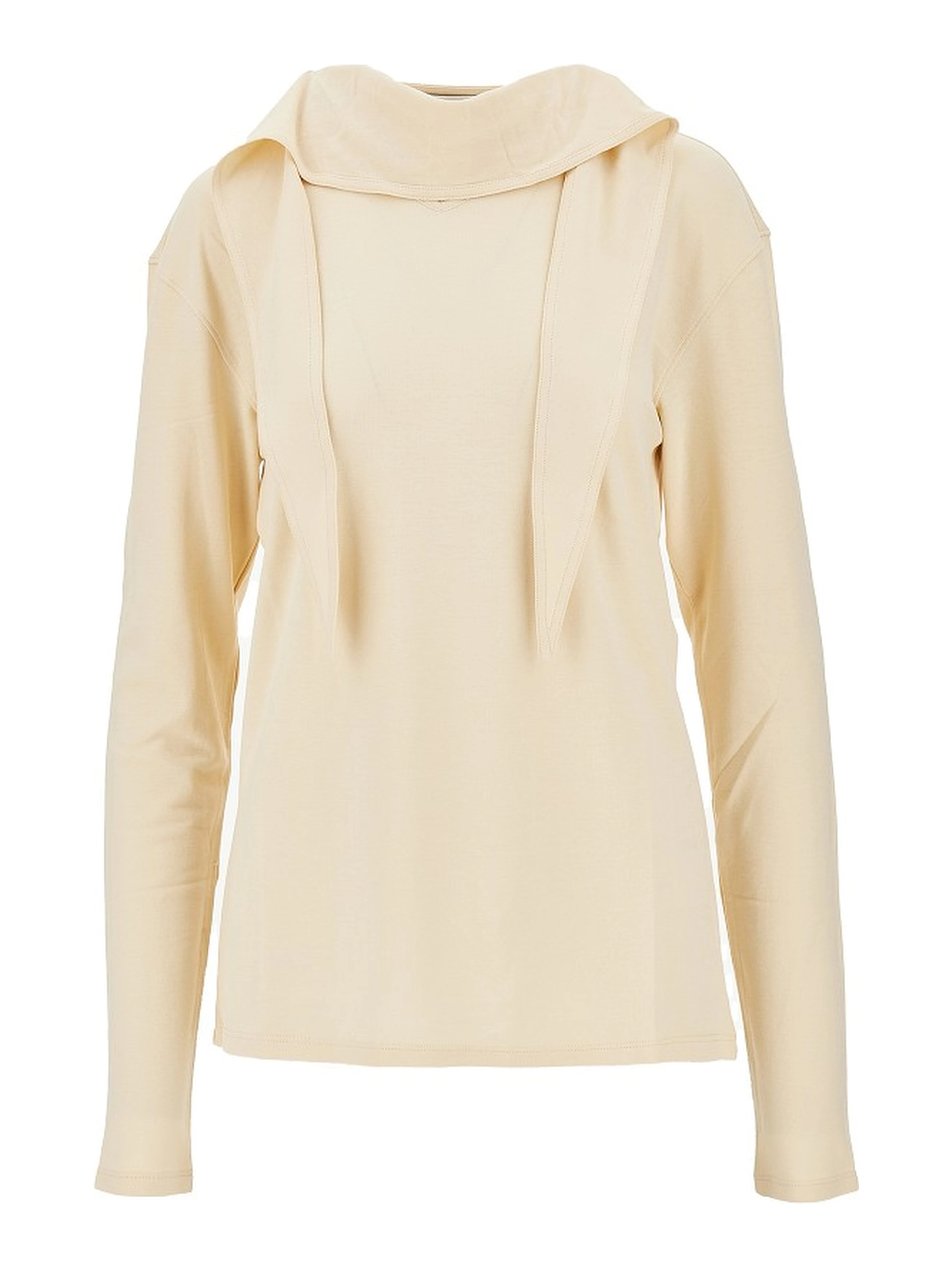 Jersey crepe foulard top