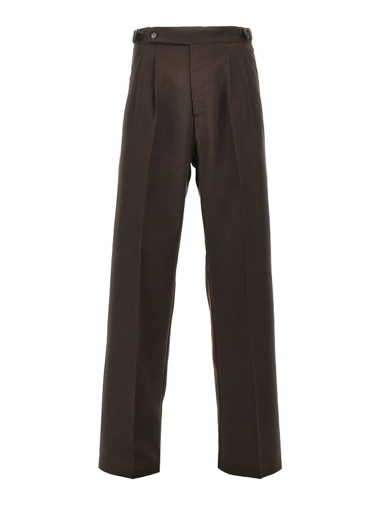 Twill pants with darts