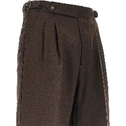 Twill pants with darts