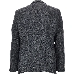 Prince of Wales wool-blend jacket