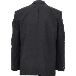 Wool-blend double-breasted jacket