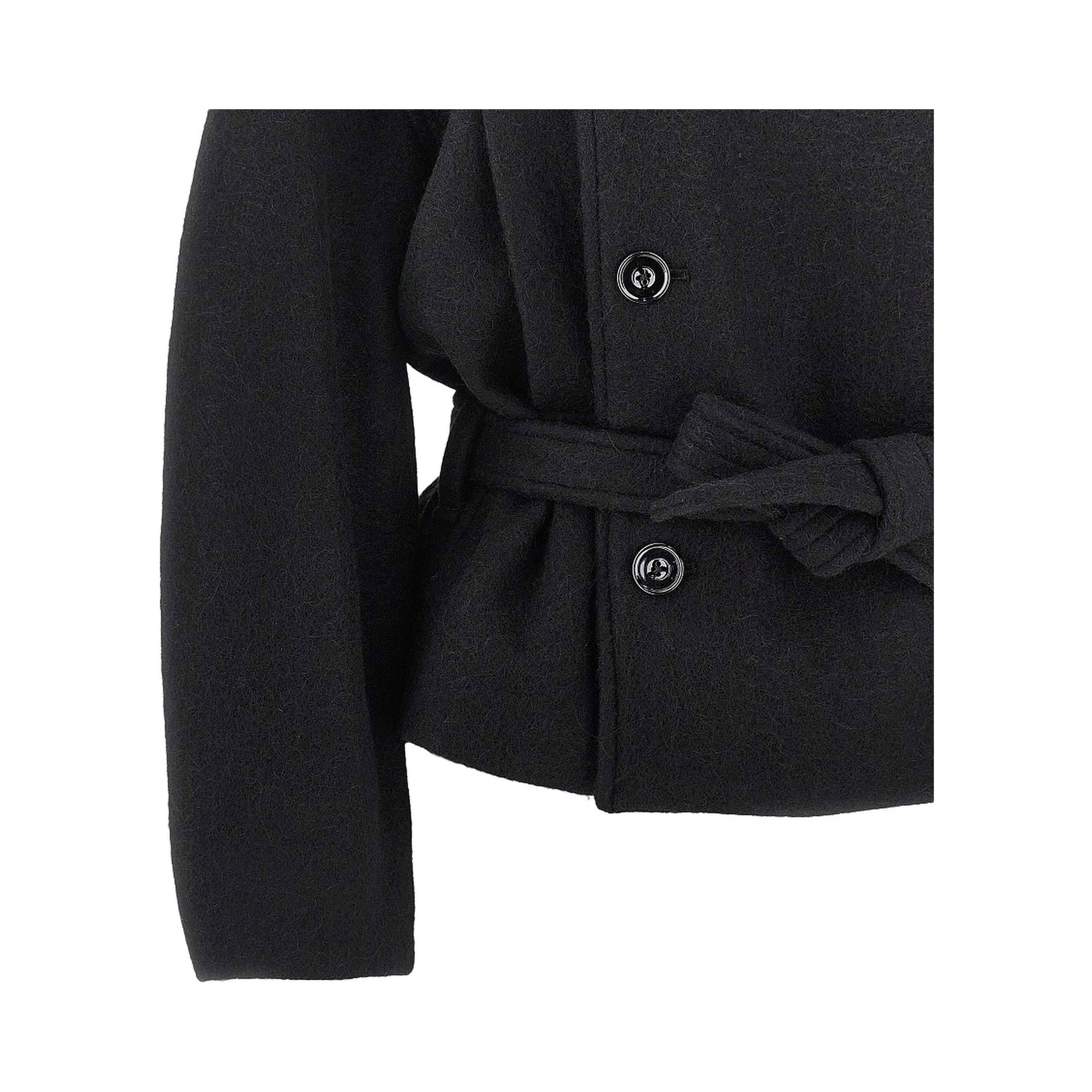 Felt short wrap coat