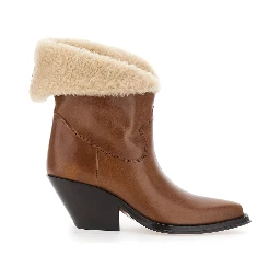 Brown Leather Ankle Boots