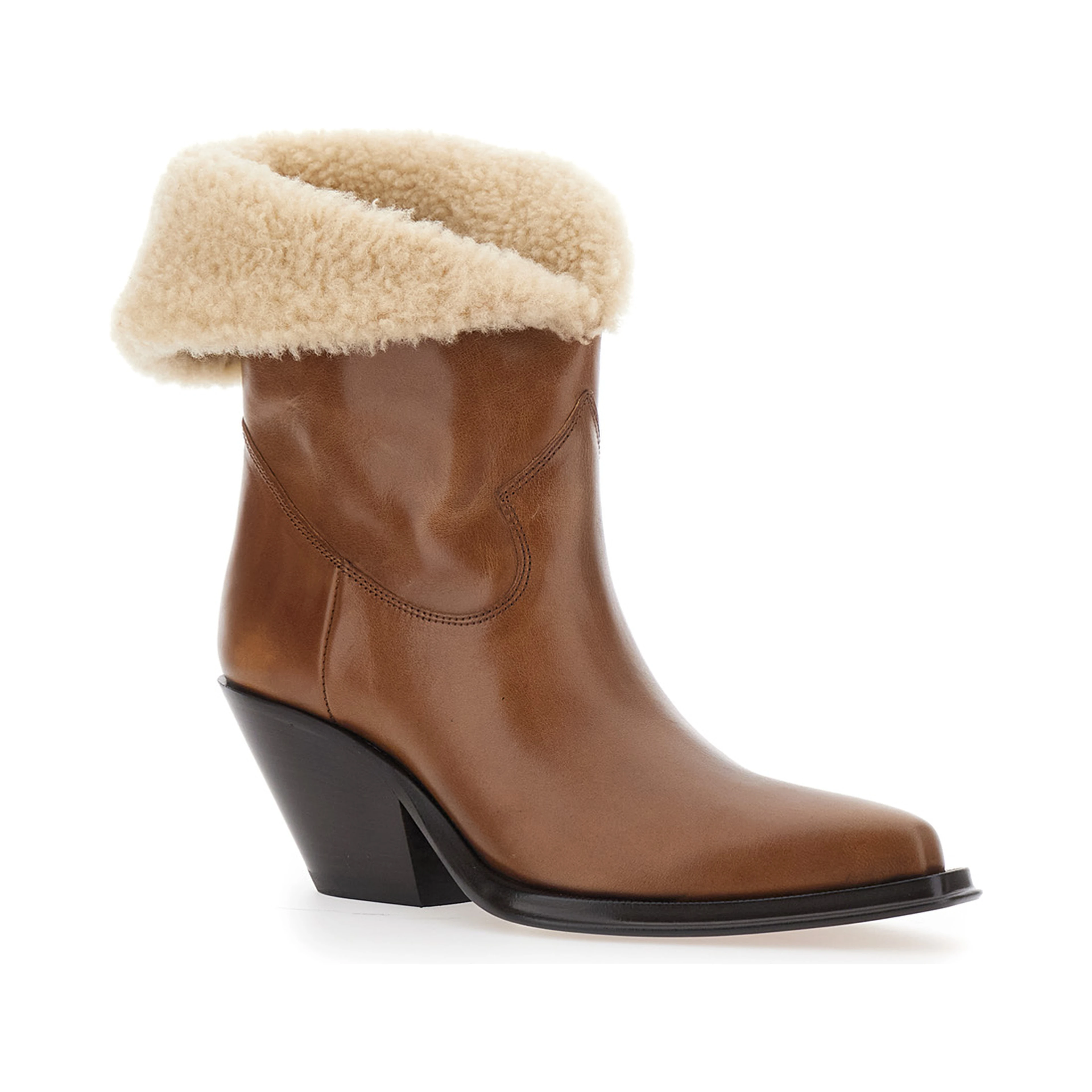 Brown Leather Ankle Boots