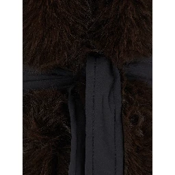 Brina Jacket with synthetic fur details and Tech Fabric, black, women