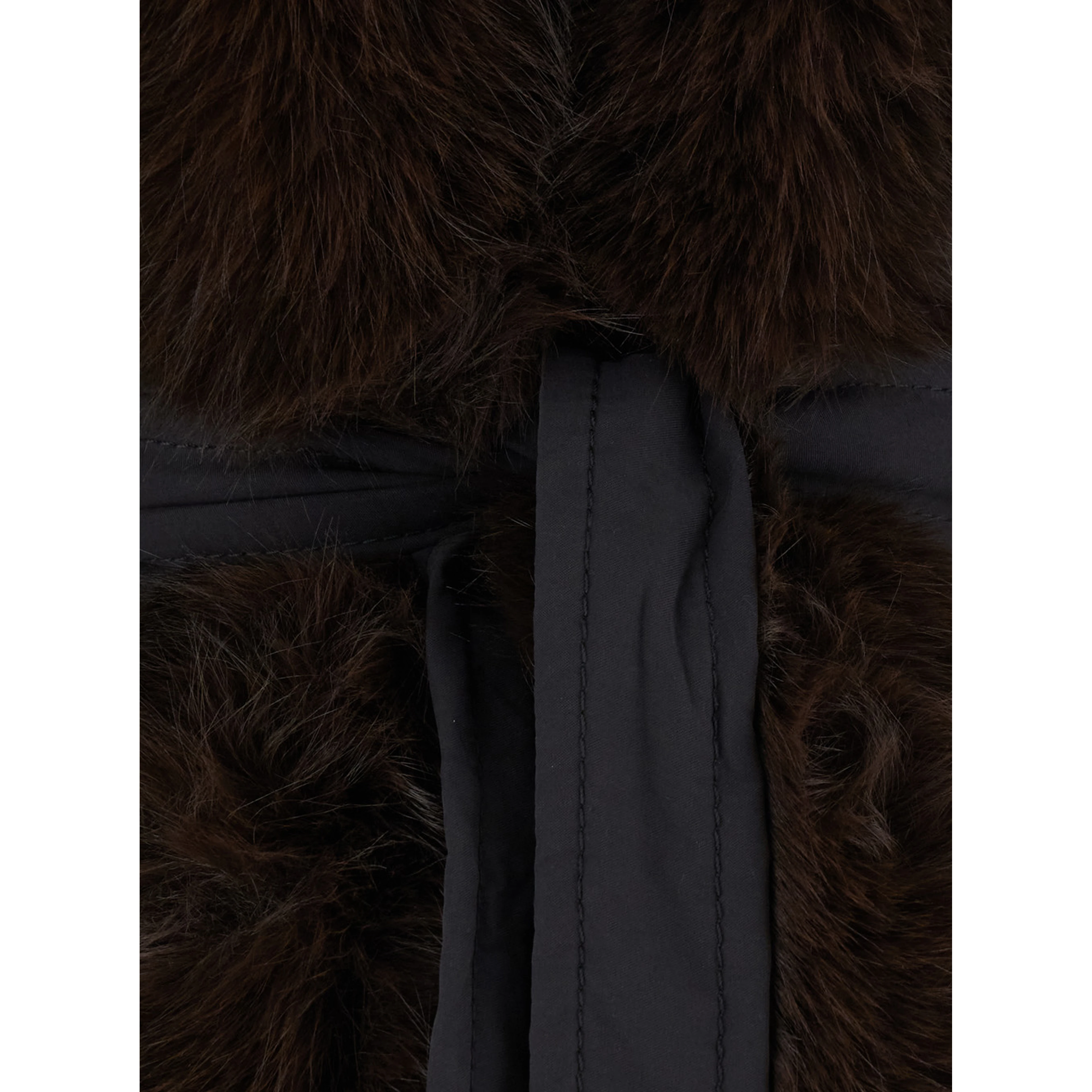 Brina Jacket with synthetic fur details and Tech Fabric, black, women
