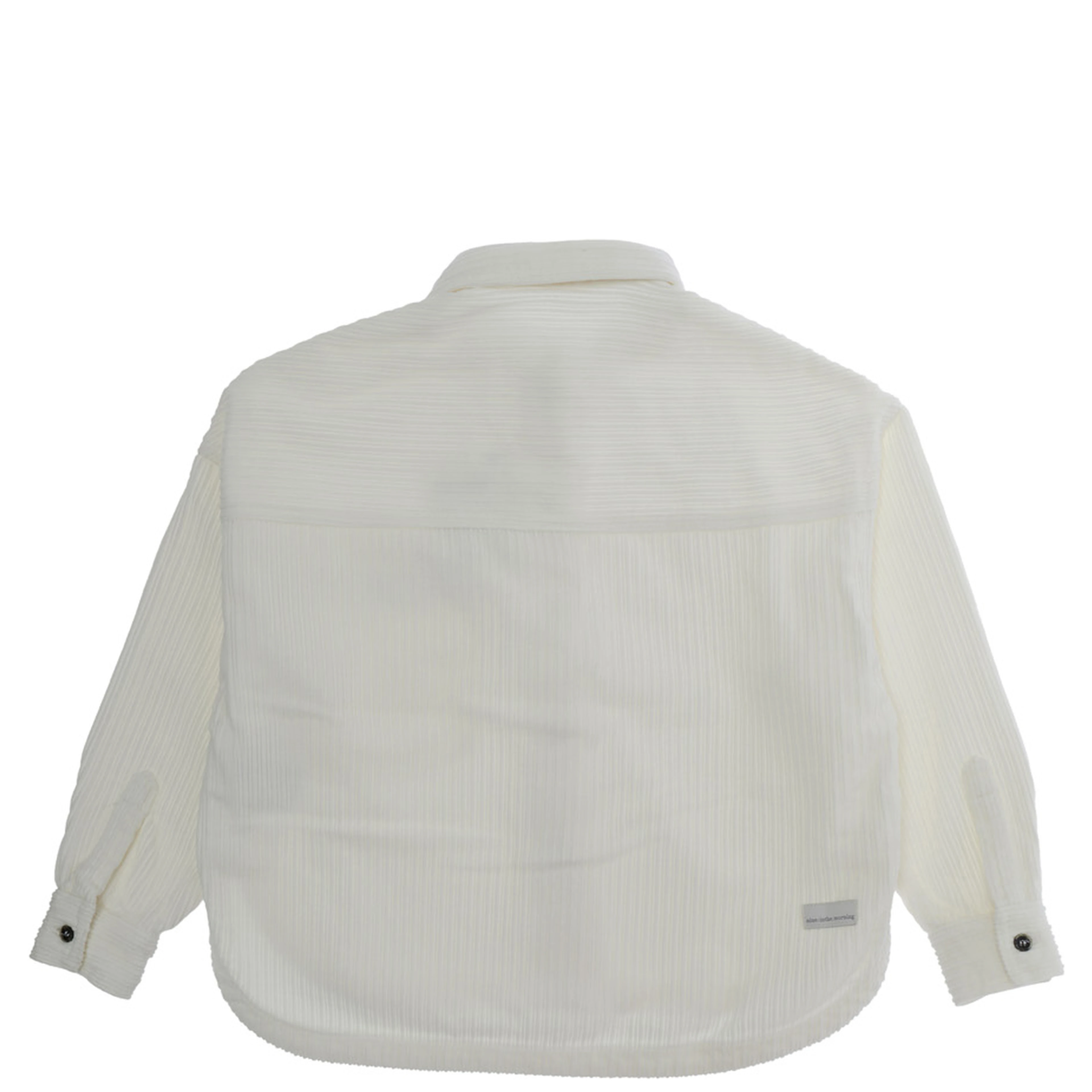 J-ROSA OVER SHIRT with collar and long sleeves in White Cotton Girl