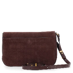 Shoulder Bag Love Satchel Classic in Suede Bordeaux Woman