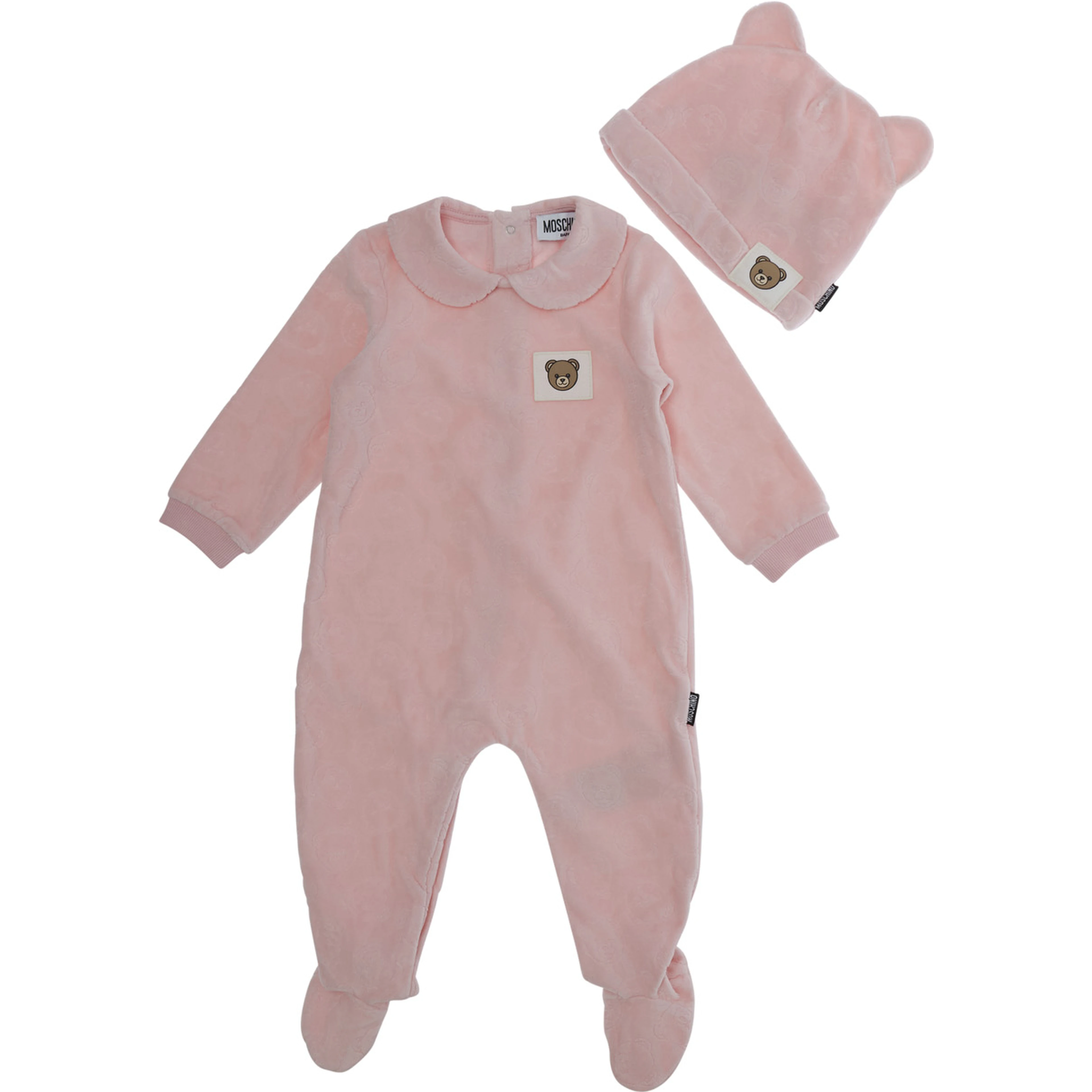 BABYGROW AND HAT GIFT SET with cotton and polyester pink girl