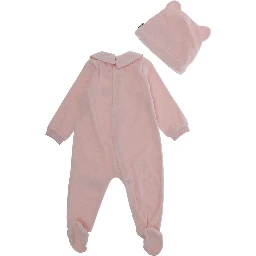 BABYGROW AND HAT GIFT SET with cotton and polyester pink girl