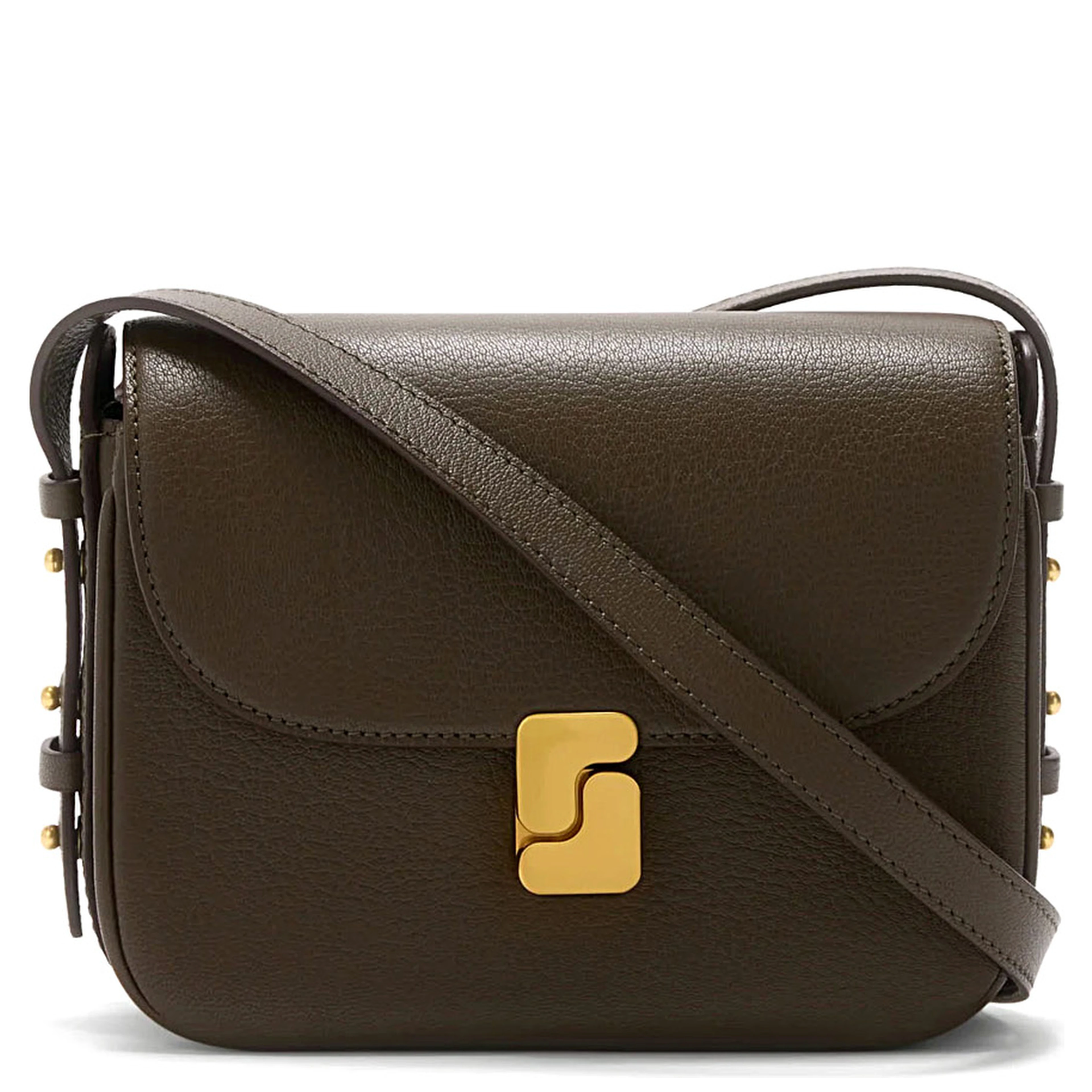 BELLISSIMA MINI with elegant leather details Green woman