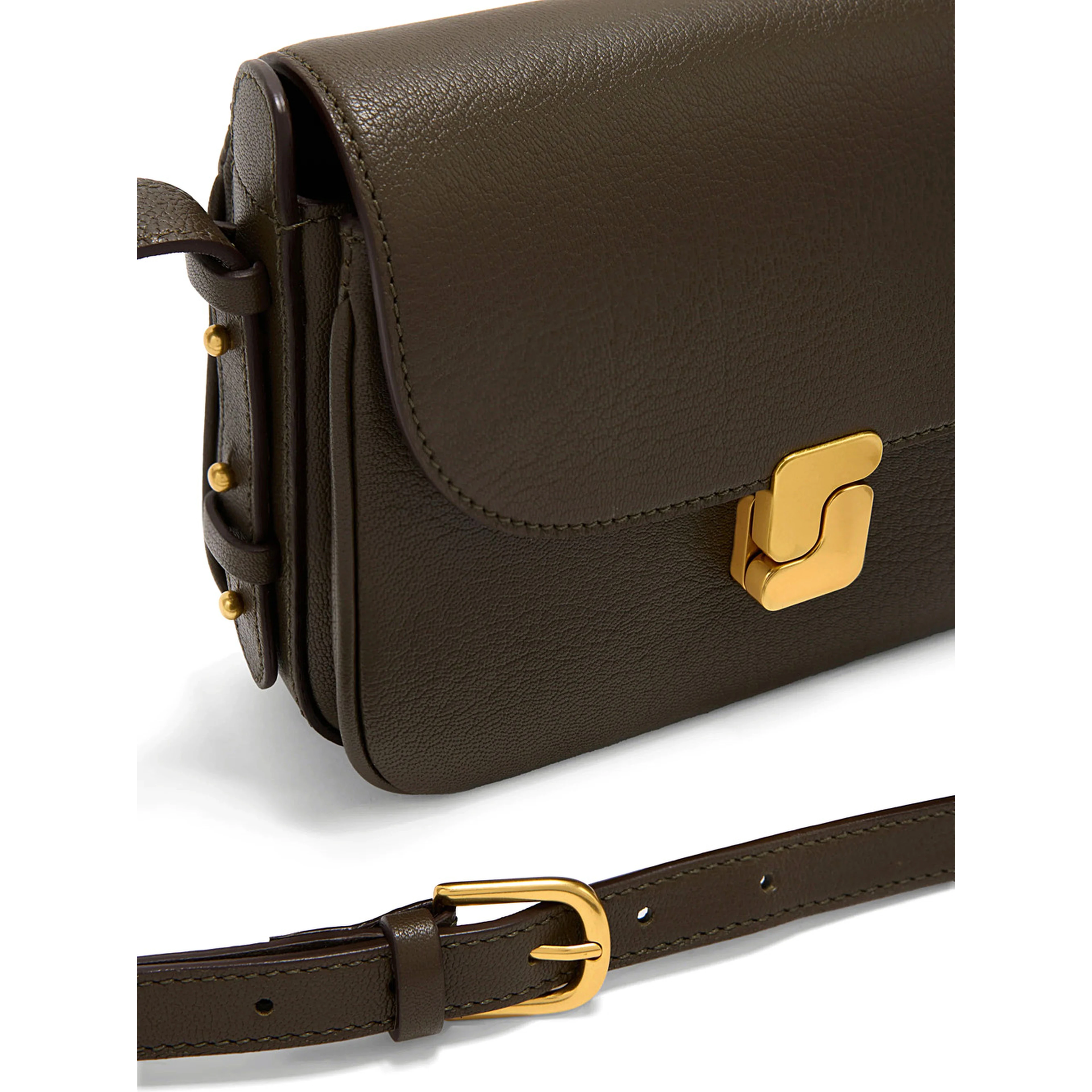 BELLISSIMA MINI with elegant leather details Green woman