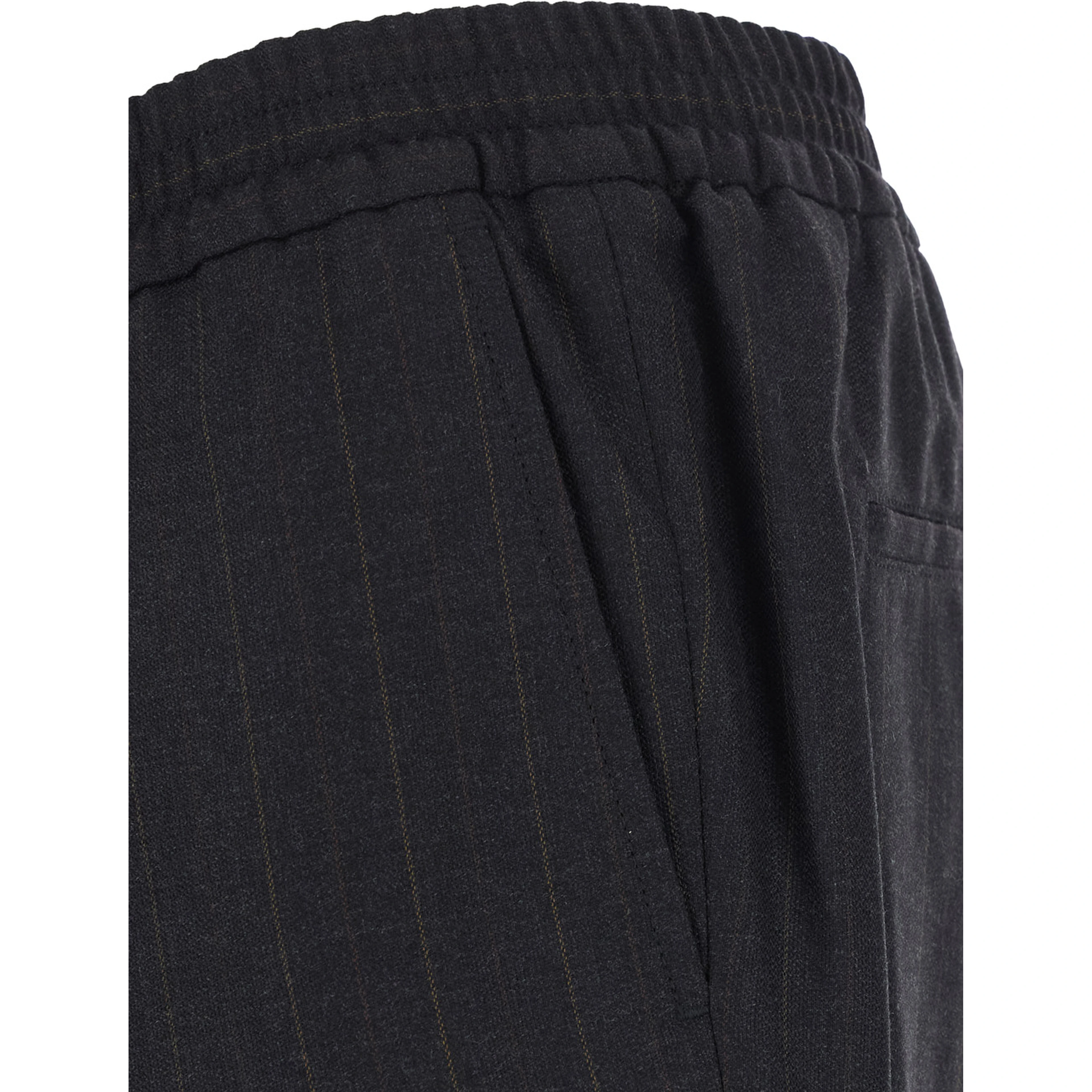 High-waisted Stretch Pants with Pockets Gray Men