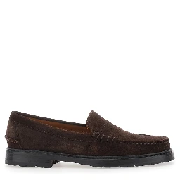 Dawson RRS Suede Loafers with Brown Rubber Sole for Men