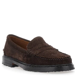 Dawson RRS Suede Loafers with Brown Rubber Sole for Men