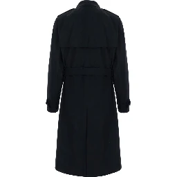 Jared Black Trench with front belt and classic collar in cotton for men