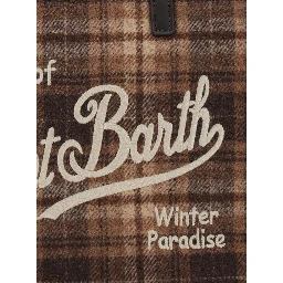 Shoulder bag COLETTE WOOL N characterized by a tartan design with a distinctive logo and a finish in Tech Fabric. Color Beige. Unisex.
