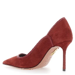 Pumps with 85 Heel Red in Leather Women