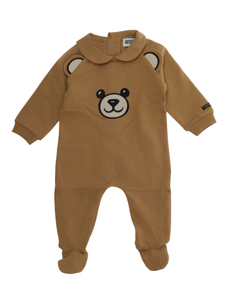 Babygrow with gift box in brown cotton for baby