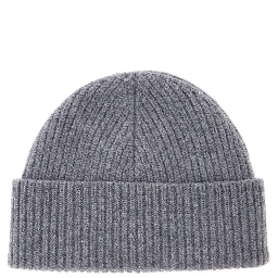 Beanie with AMI de Coeur logo and soft fabric in gray unisex