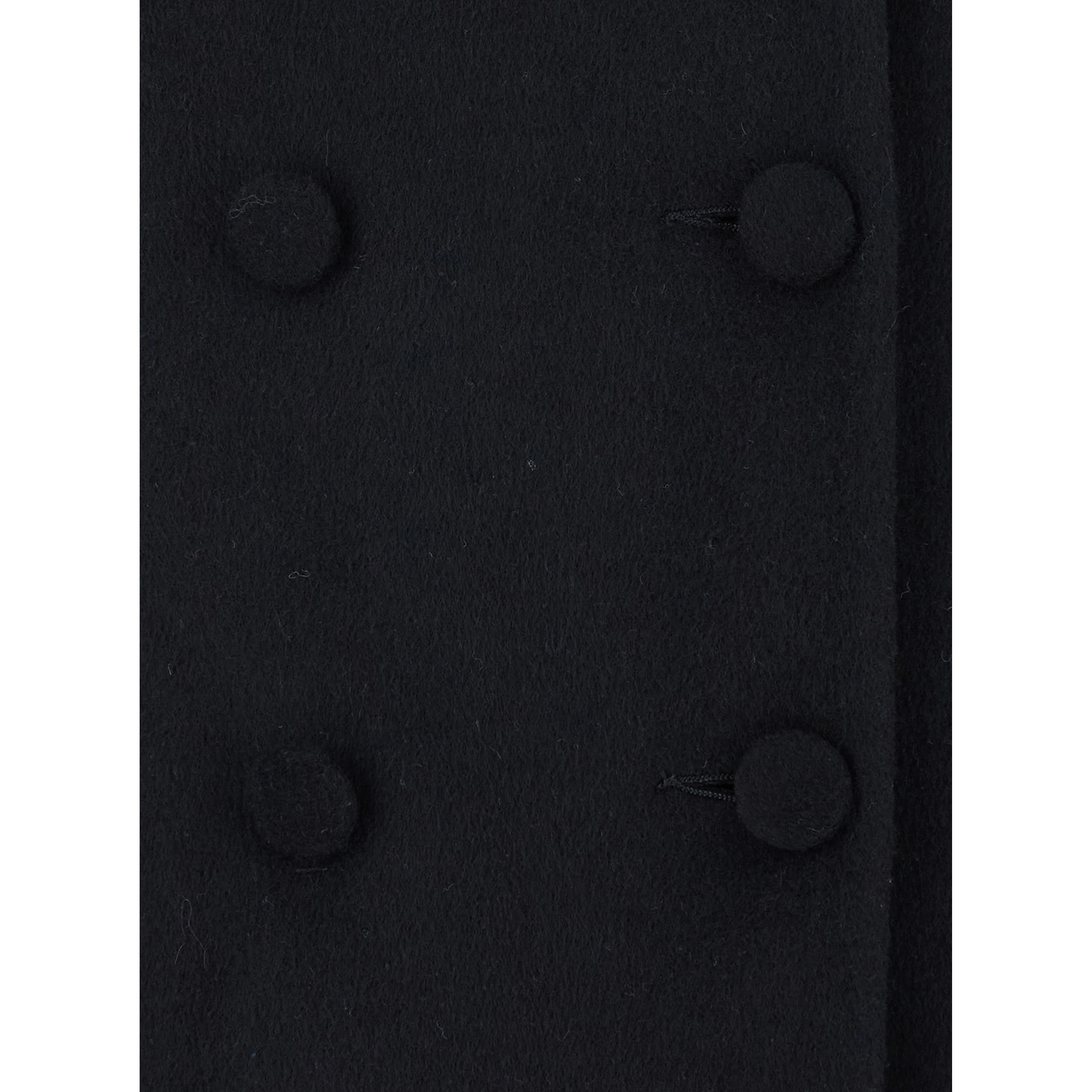 Short double-breasted jacket in black tech fabric for women