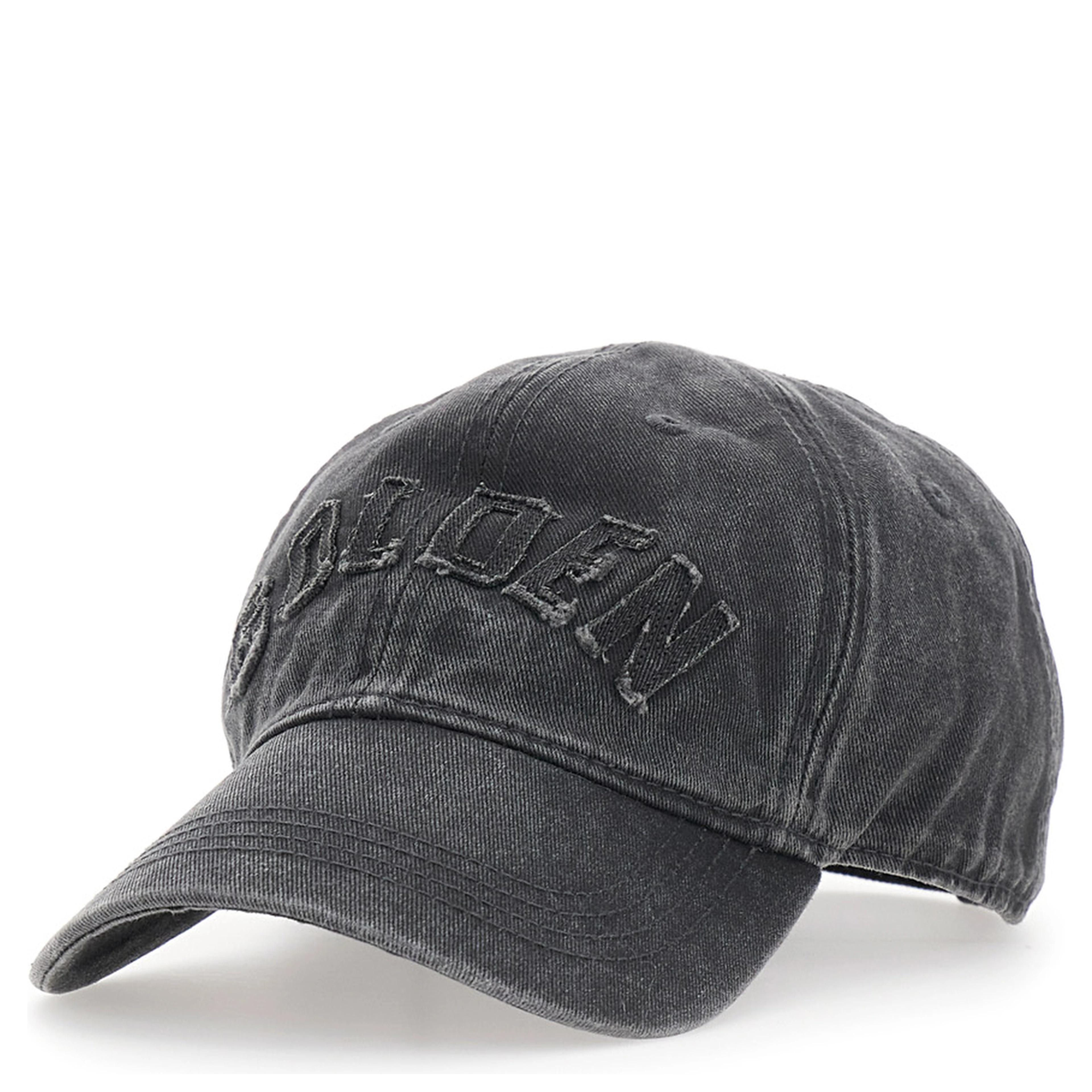 Hat JOURNEY with golden patch and gray cotton unisex