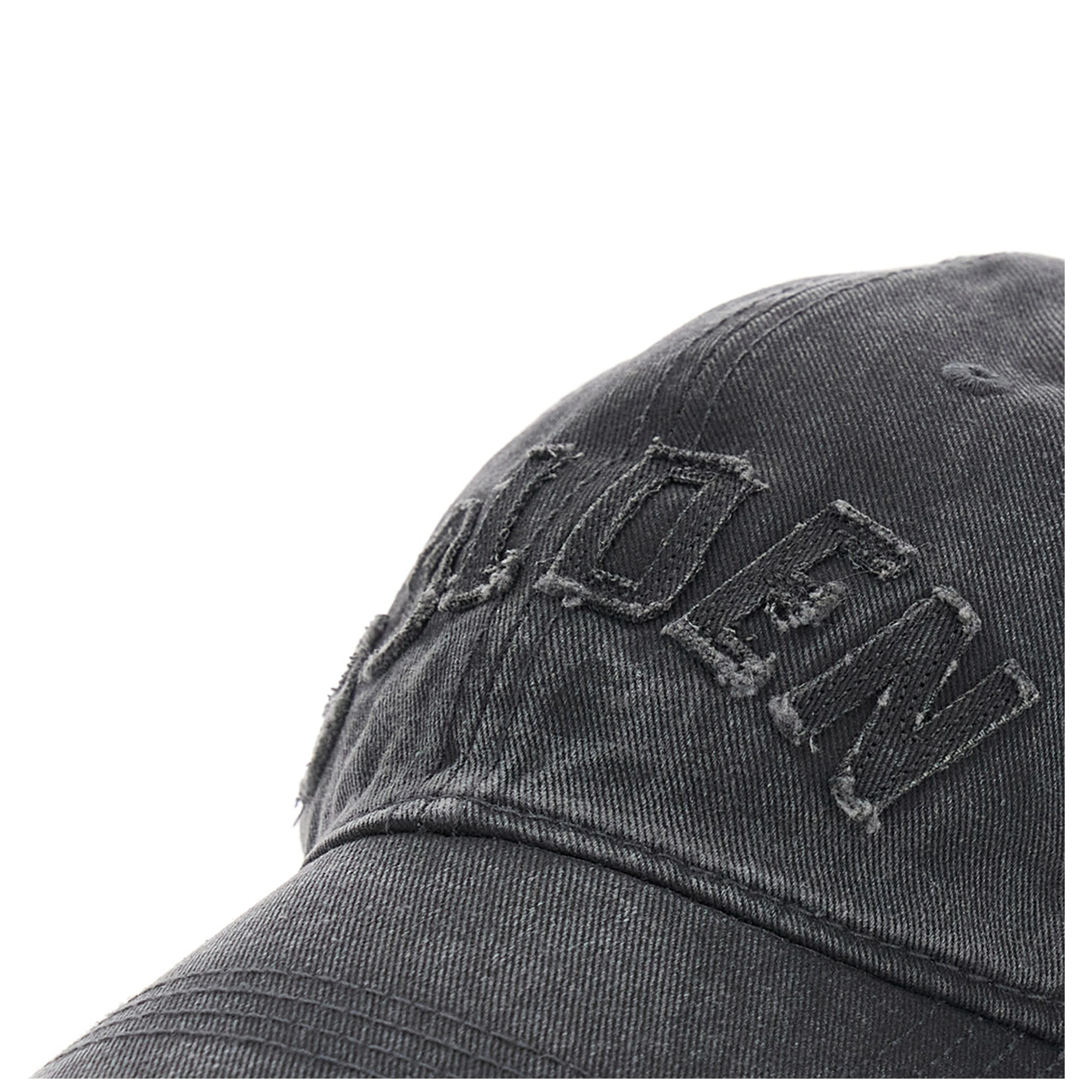 Hat JOURNEY with golden patch and gray cotton unisex