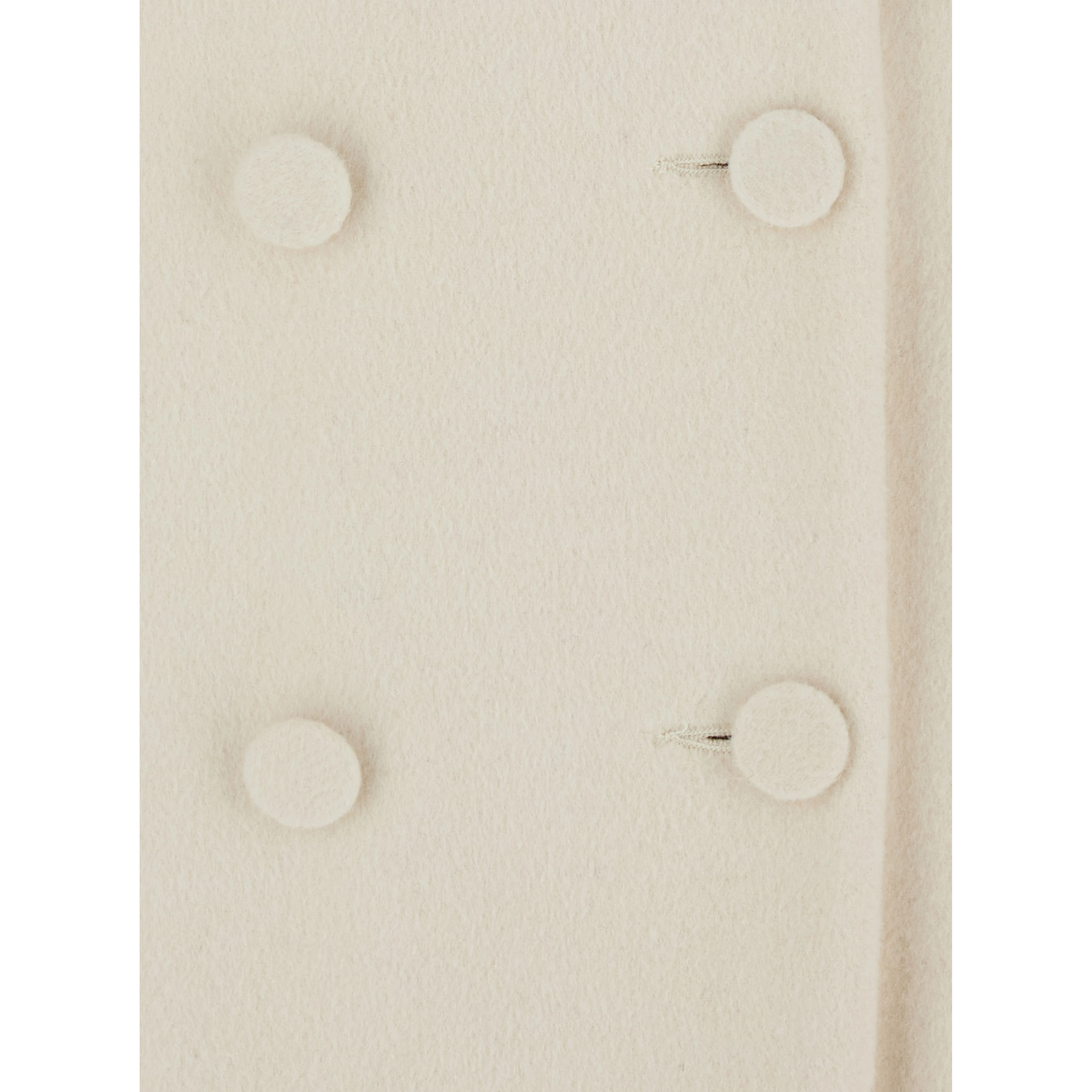 Double-breasted coat in white tech fabric for women