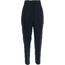 Blue Pleated Trousers