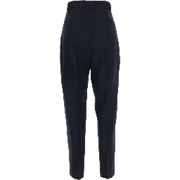 Blue Pleated Trousers