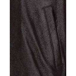 ZIPPED JACKET with high collar and long sleeves in Tech Fabric Brown Men
