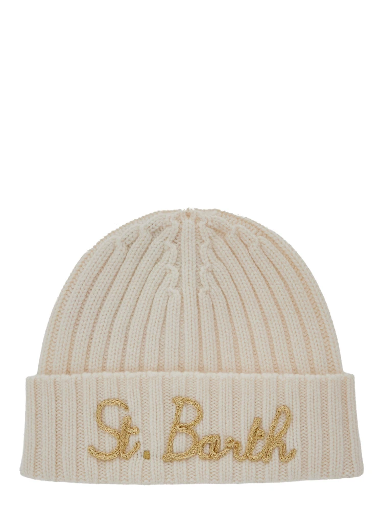 Beige unisex knitted hat in viscose wool Tech Fabric and cashmere