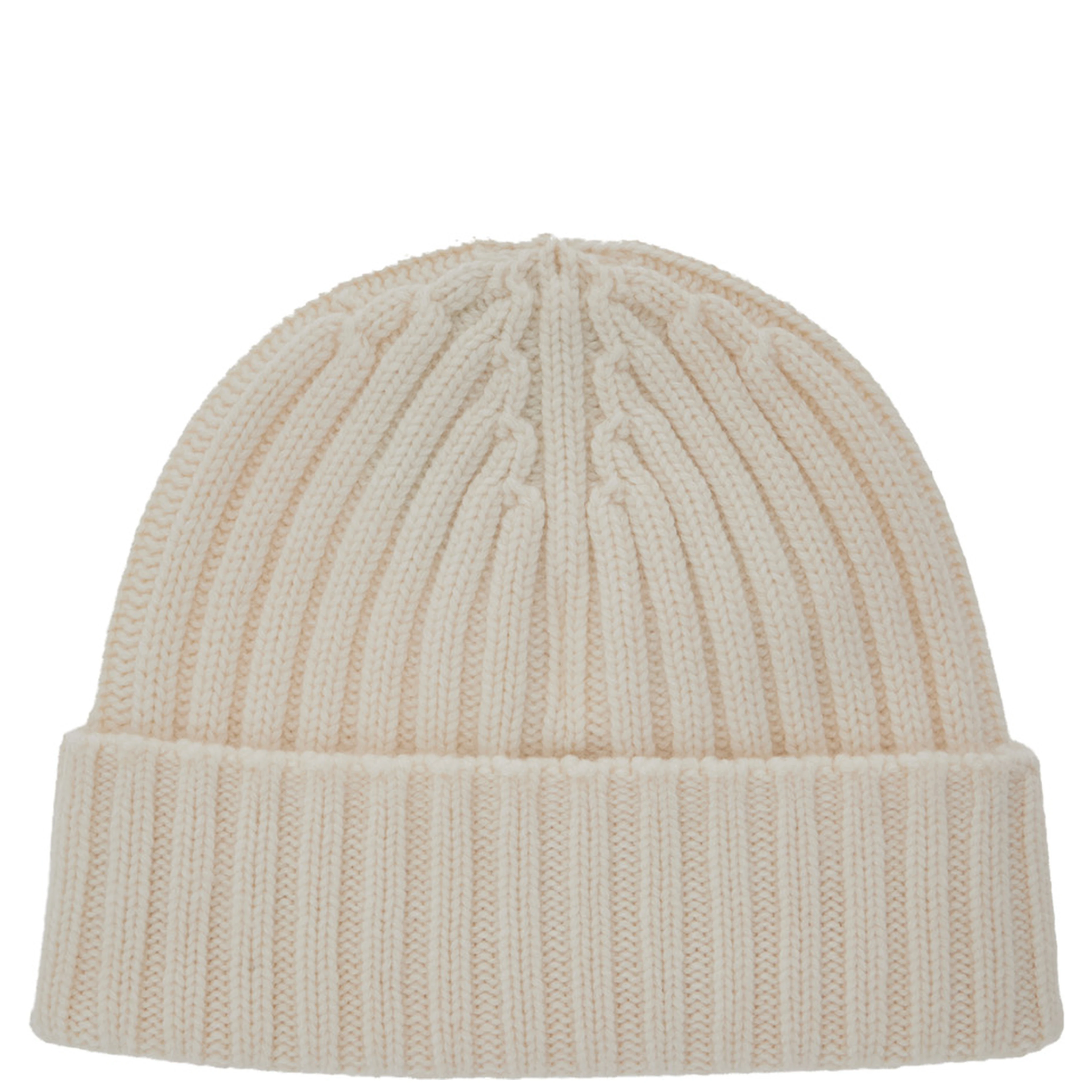Beige unisex knitted hat in viscose wool Tech Fabric and cashmere