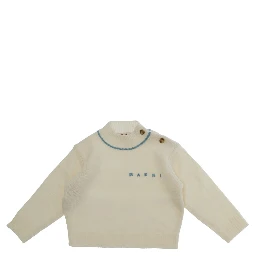 M01875M00X8MK199B0M116 Sweater with V-neck and long sleeves in Wool and Cashmere white for Boy