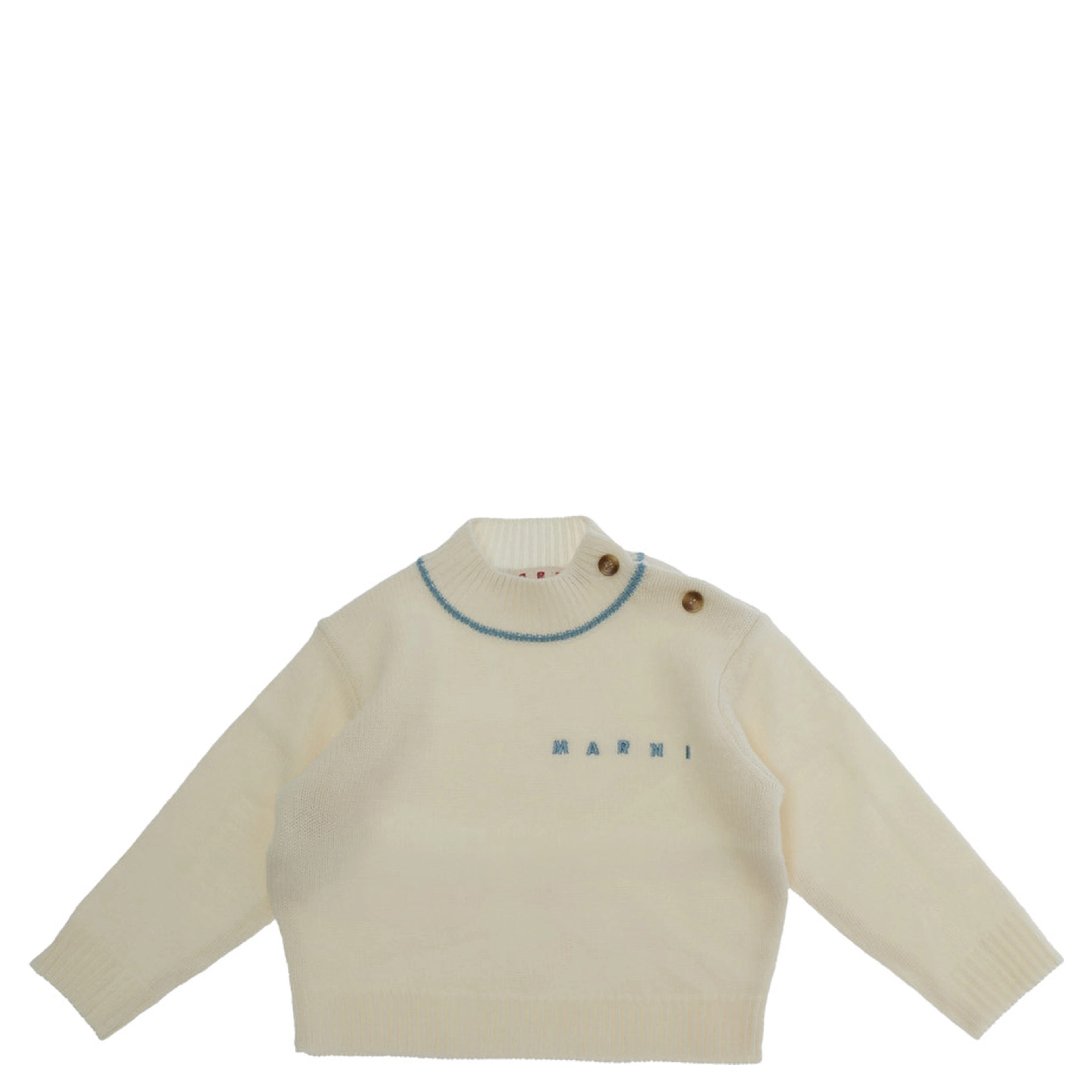 M01875M00X8MK199B0M116 Sweater with V-neck and long sleeves in Wool and Cashmere white for Boy