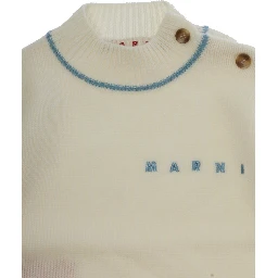 M01875M00X8MK199B0M116 Sweater with V-neck and long sleeves in Wool and Cashmere white for Boy