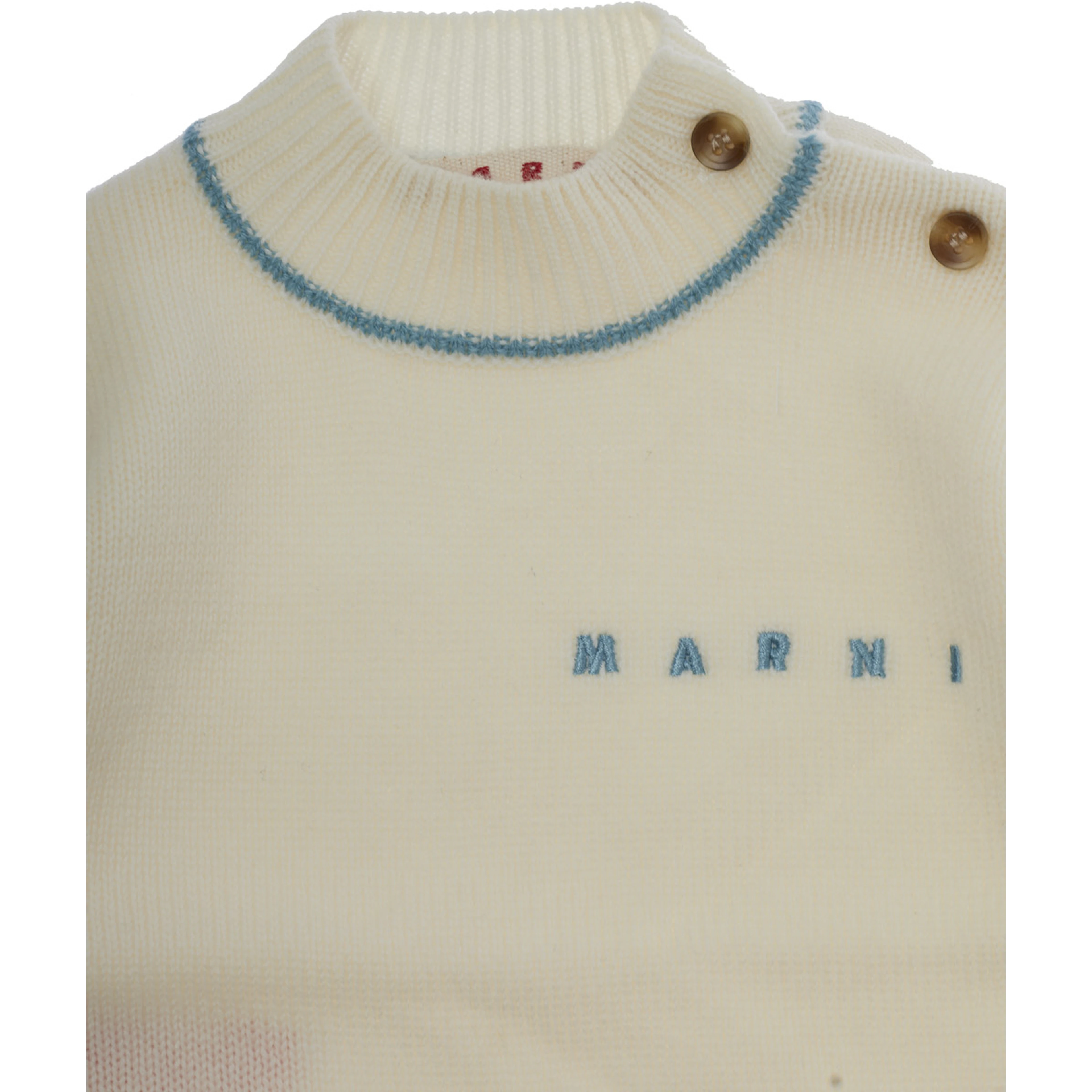 M01875M00X8MK199B0M116 Sweater with V-neck and long sleeves in Wool and Cashmere white for Boy