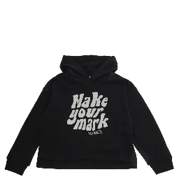 Sweatshirt with round neck and long sleeves in Black Cotton for Girl