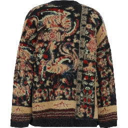 DOUBTLESS Cardigan in mohair with V-neck and long sleeves in multicolor for women