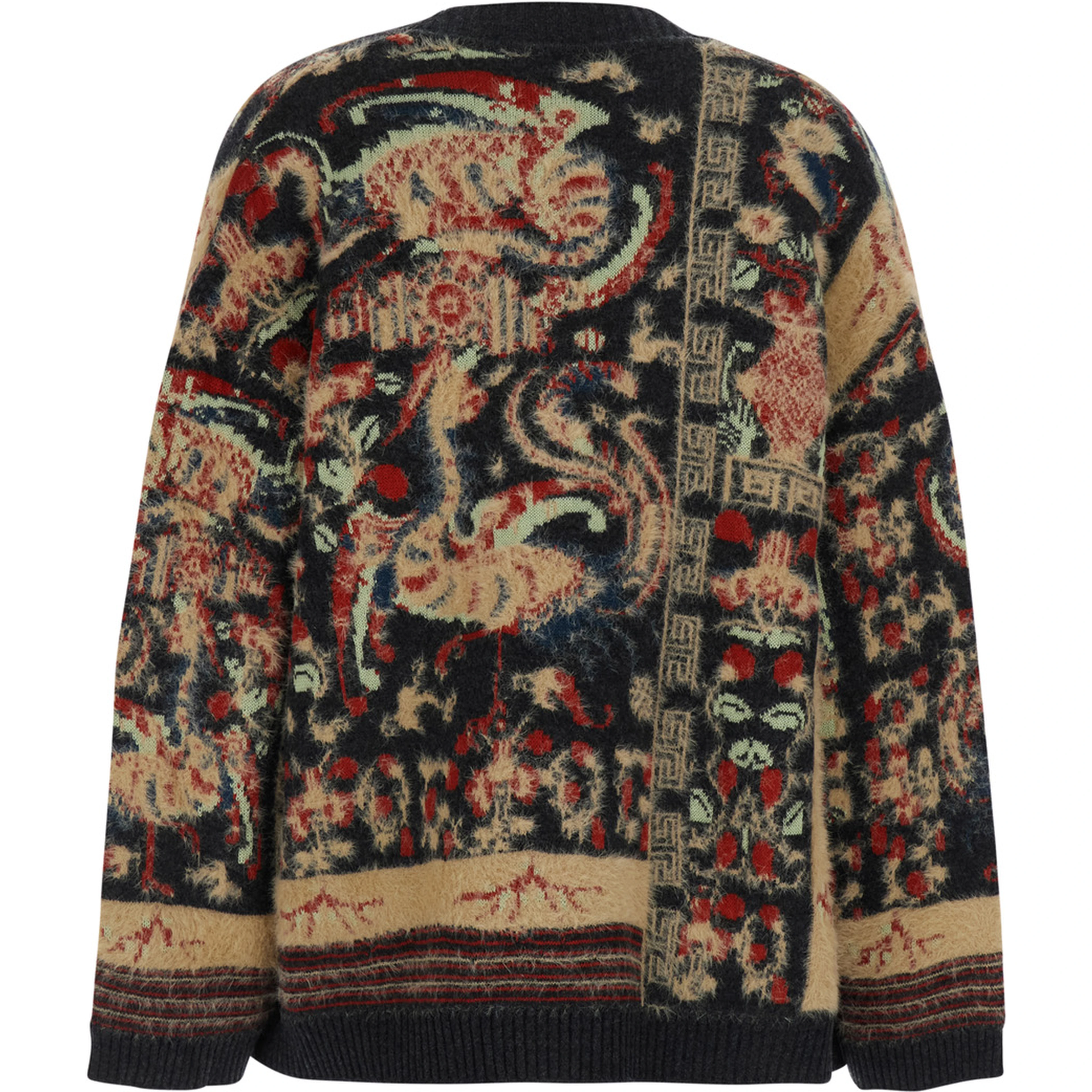 DOUBTLESS Cardigan in mohair with V-neck and long sleeves in multicolor for women