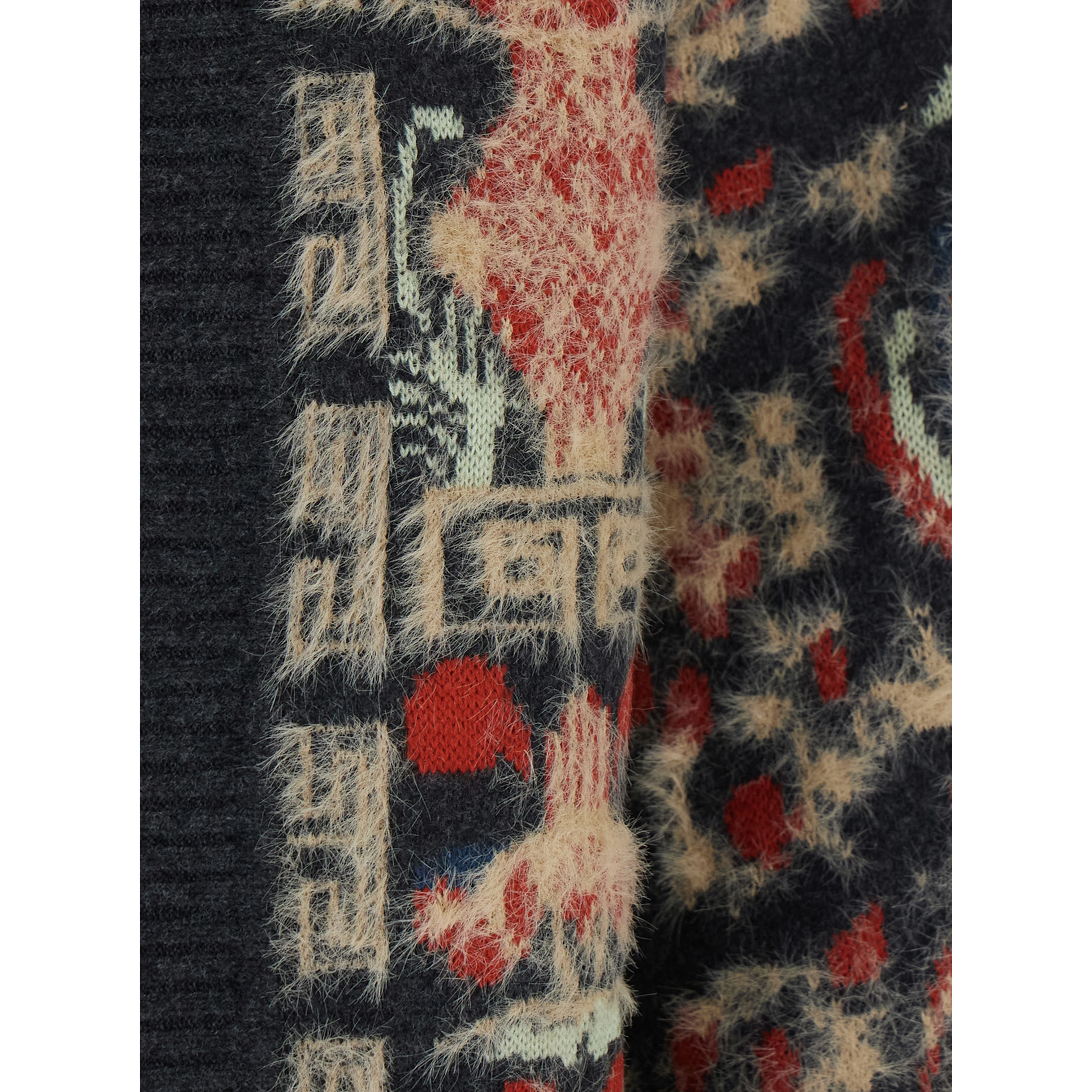 DOUBTLESS Cardigan in mohair with V-neck and long sleeves in multicolor for women
