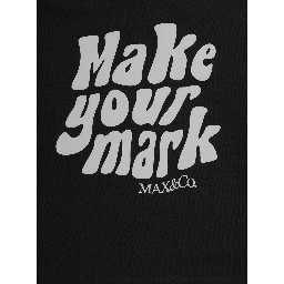 Sweatshirt with round neck and long sleeves in Black Cotton for Girl