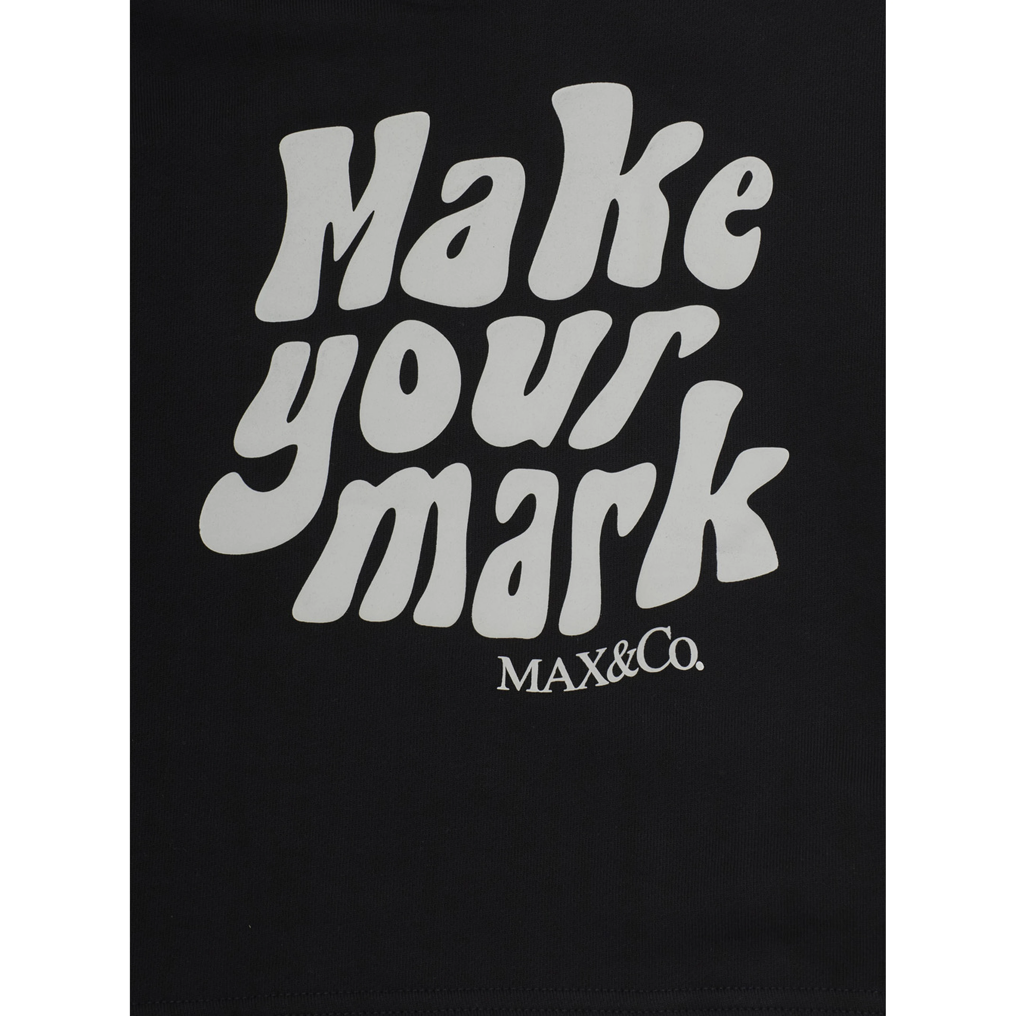 Sweatshirt with round neck and long sleeves in Black Cotton for Girl