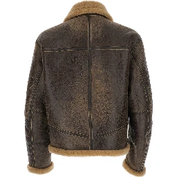 BLOUSON JACLET with beige shearling for men